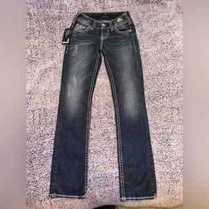 Silver Suki Mid-Rise straight leg jeans